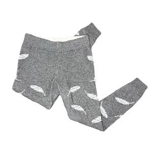 Ann Taylor Feather Print Grey Sweater Jogger